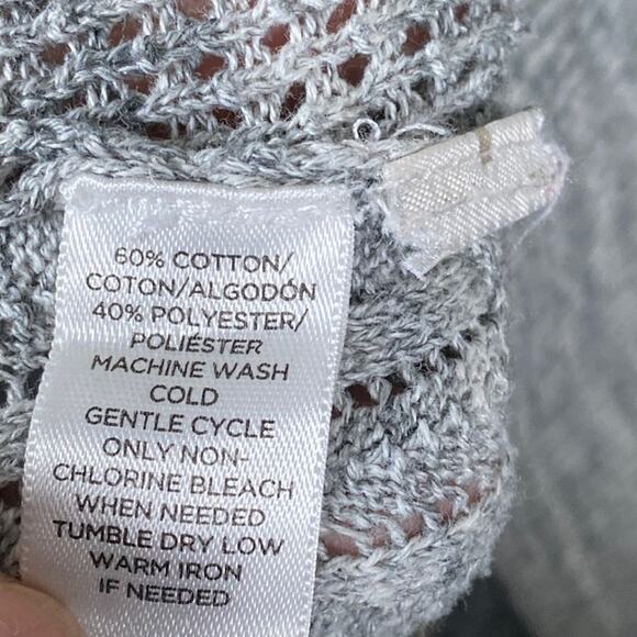 Ann Taylor Loft Womens Sweater Gray Petite Crew Neck Knitted Long Sleeve LP - Picture 5 of 12